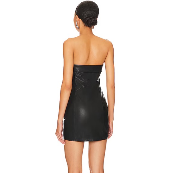Faux Leather Dress in Black superdown - Picture 2 of 3